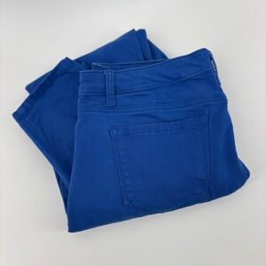 HANNAH Women Blue Jeans Pants Size‎ 12 Cotton Blend Stretch Straight Leg